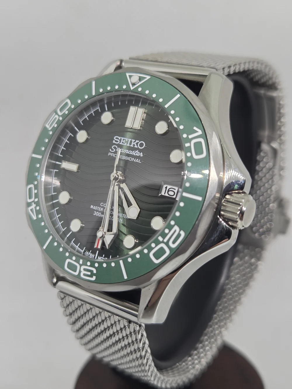 Custom 41mm Automatic Seiko Mod Watch Dark Green Seamaster NH35